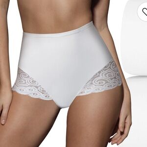 Bali® Firm Control Shaping Lace Brief Panty X054. Cream. Size Large. NWT!